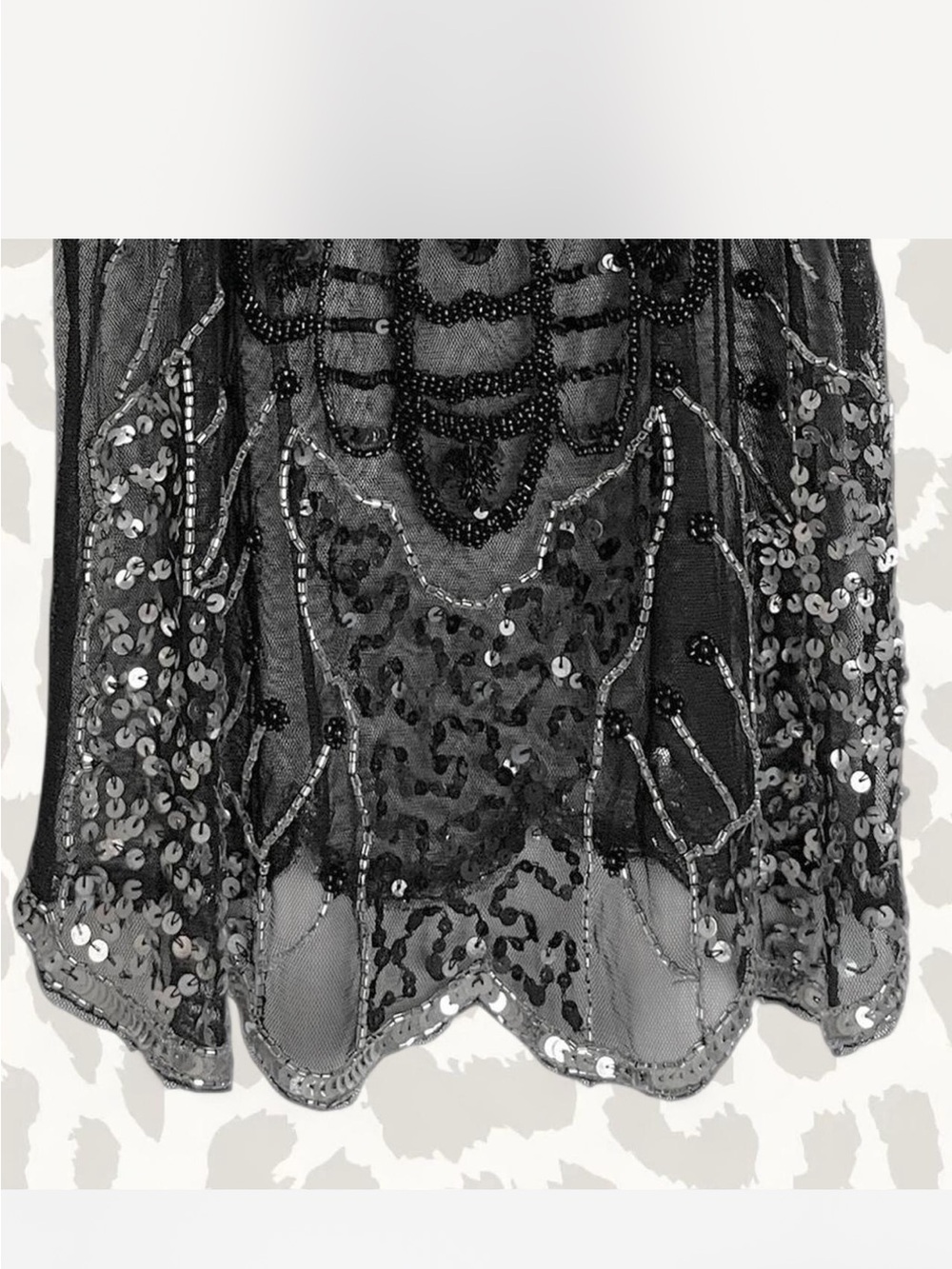 Sheer Black Sequin Embellished Tank Top - Picture 3 of 5